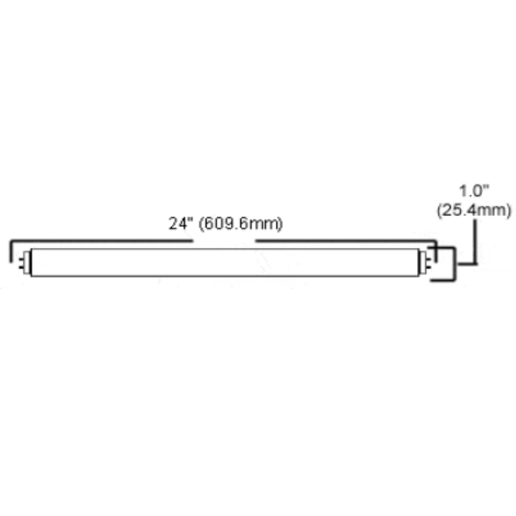24 Inch 20W 2700K Warm White T9 Fluorescent Tube Light Bulb G13 Bi-Pin Base 2 Foot Linear Lamp Pack of 30 H370