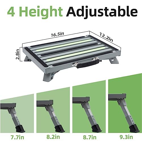 4-Level Adjustable Folding Iron RV Step Stool X95707