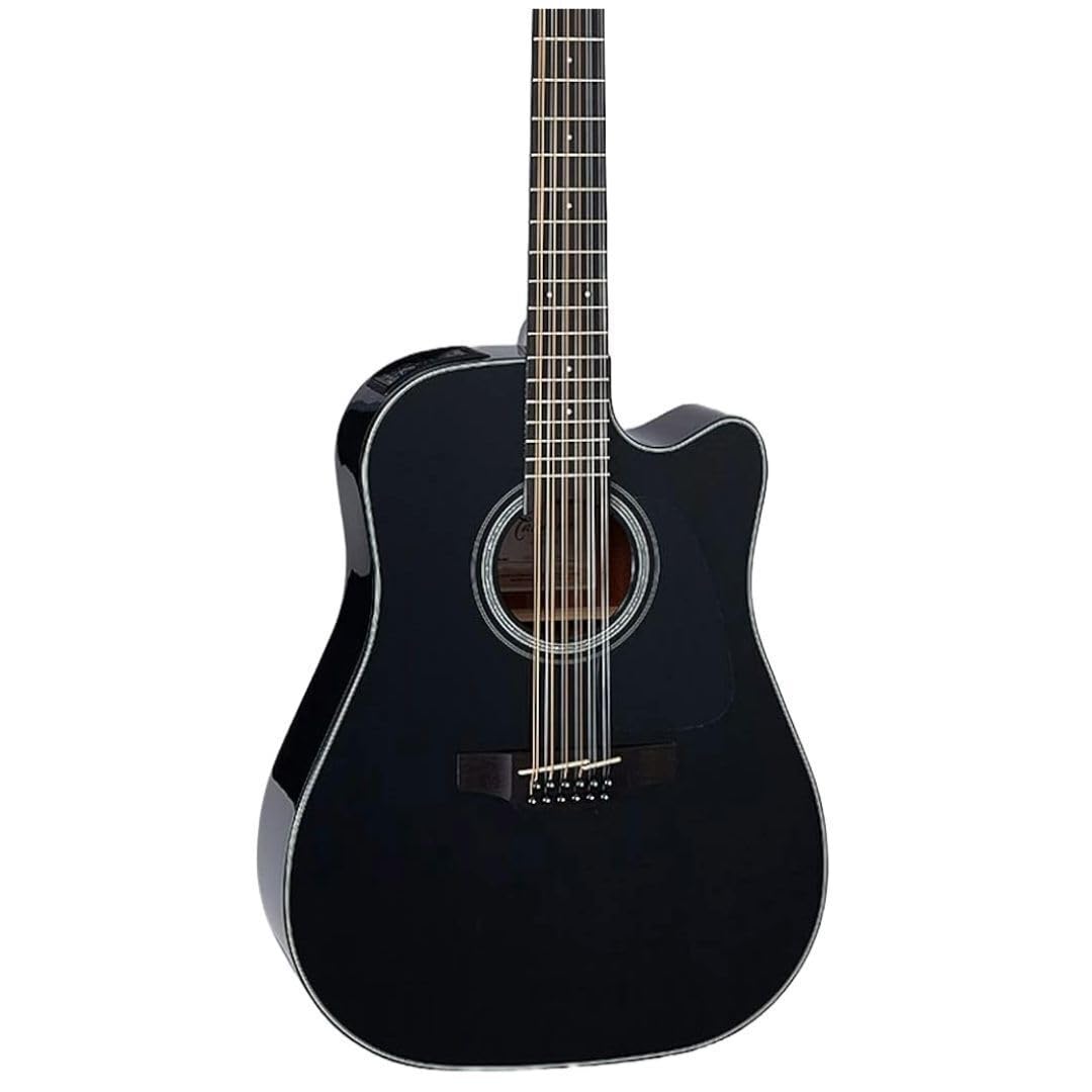 12-string Acoustic-electric Guitar Black B8405