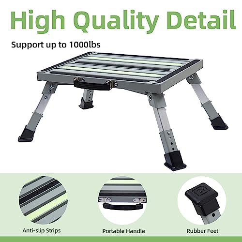 4-Level Adjustable Folding Iron RV Step Stool X95707