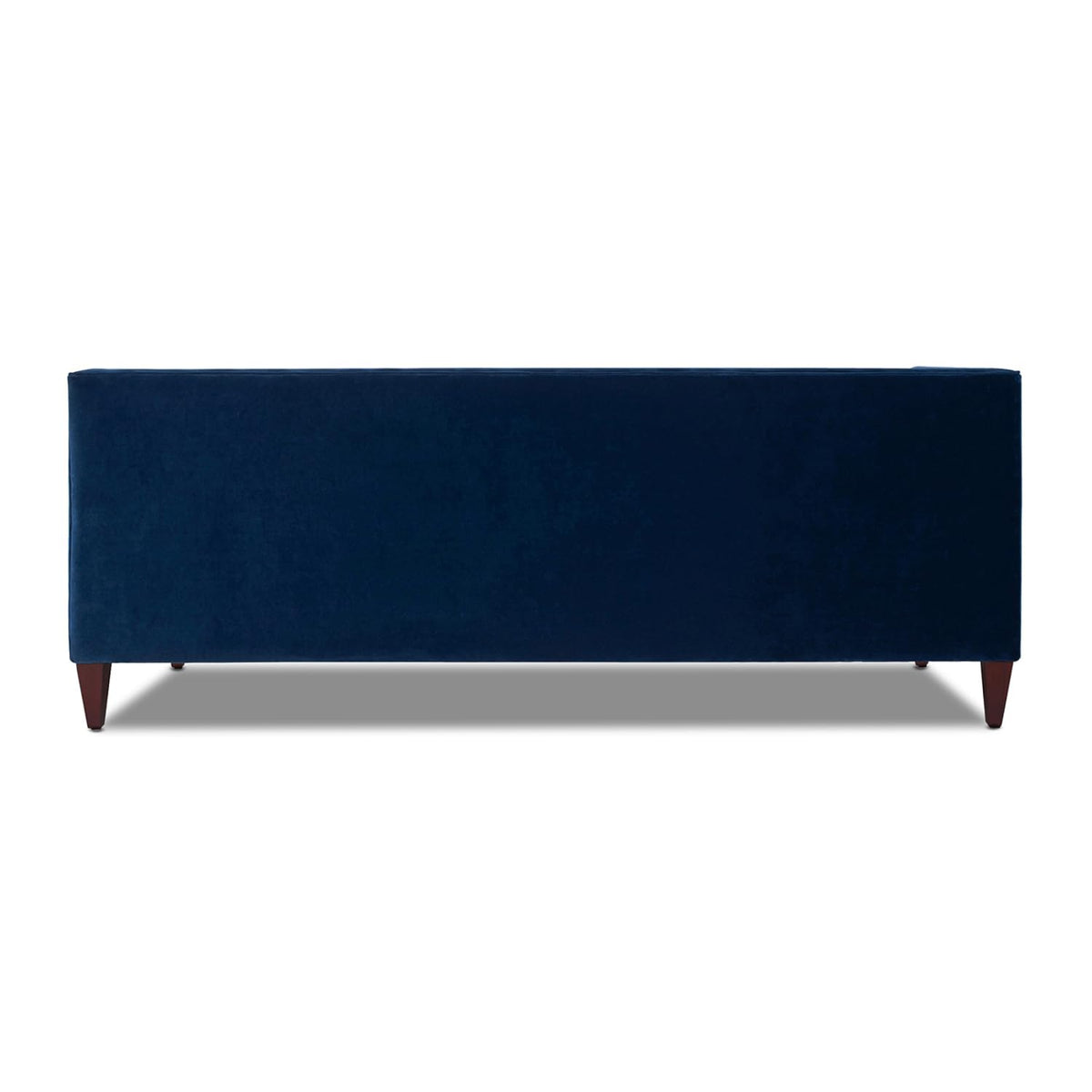 84" Tufted Navy Blue Velvet Sofa with Two Reversible Cushions N2149