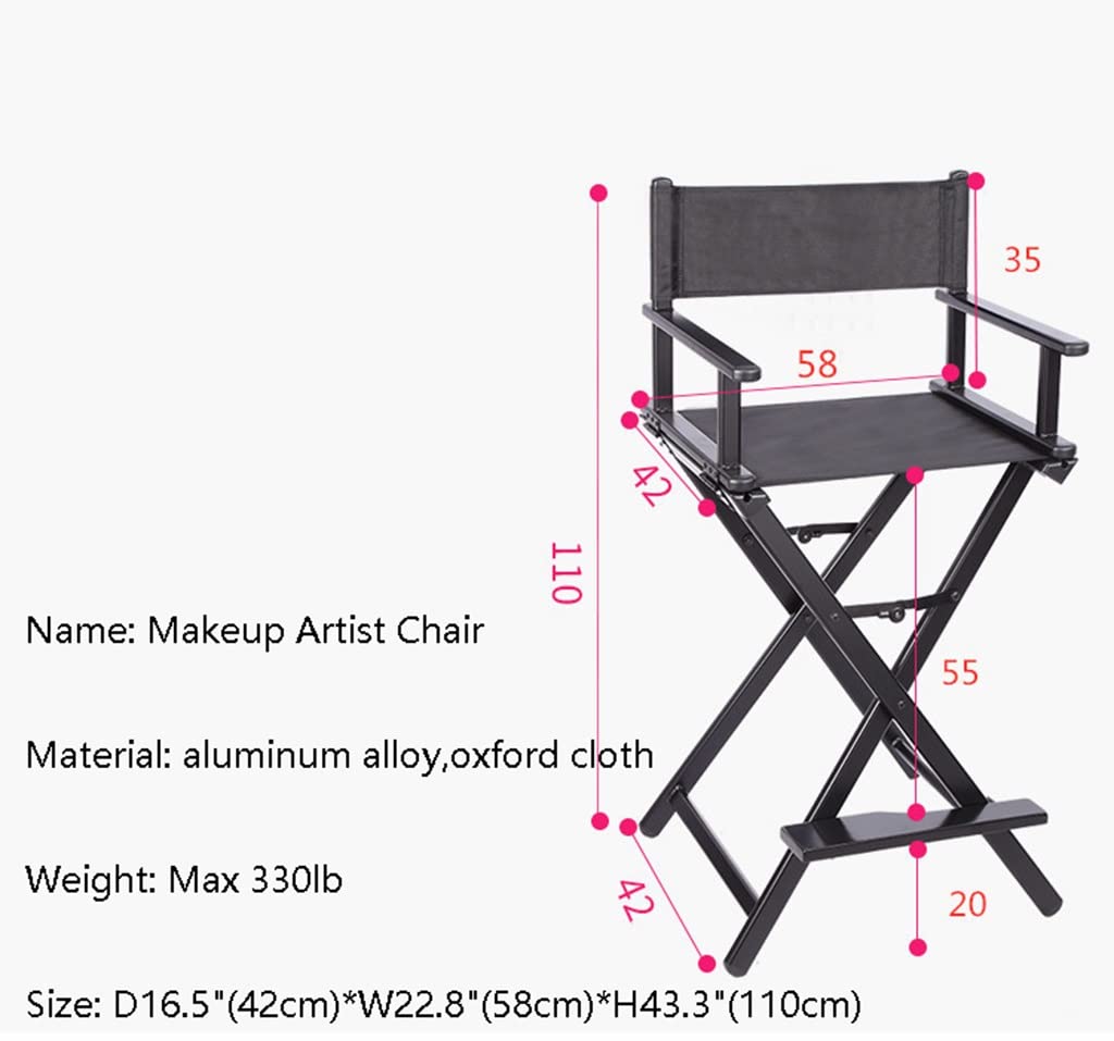 Folding Portable Aluminum Makeup Artist Chair N442
