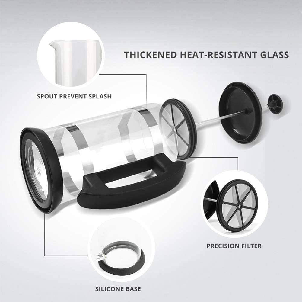 304 Stainless Steel Borosilicate Glass Coffee Maker 34oz M951429
