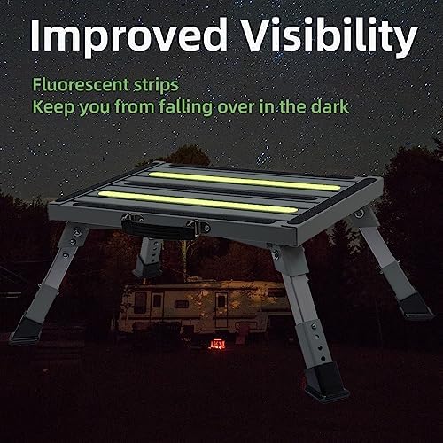 4-Level Adjustable Folding Iron RV Step Stool X95707