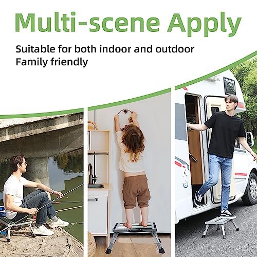 4-Level Adjustable Folding Iron RV Step Stool X95707