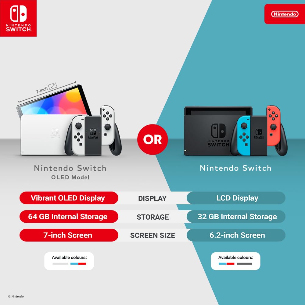 Nintendo Switch OLED Model Neon Blue Neon Red Y587946