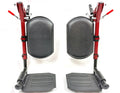 Red Wheelchair Elevating Leg Rests with Calf Pad M8839