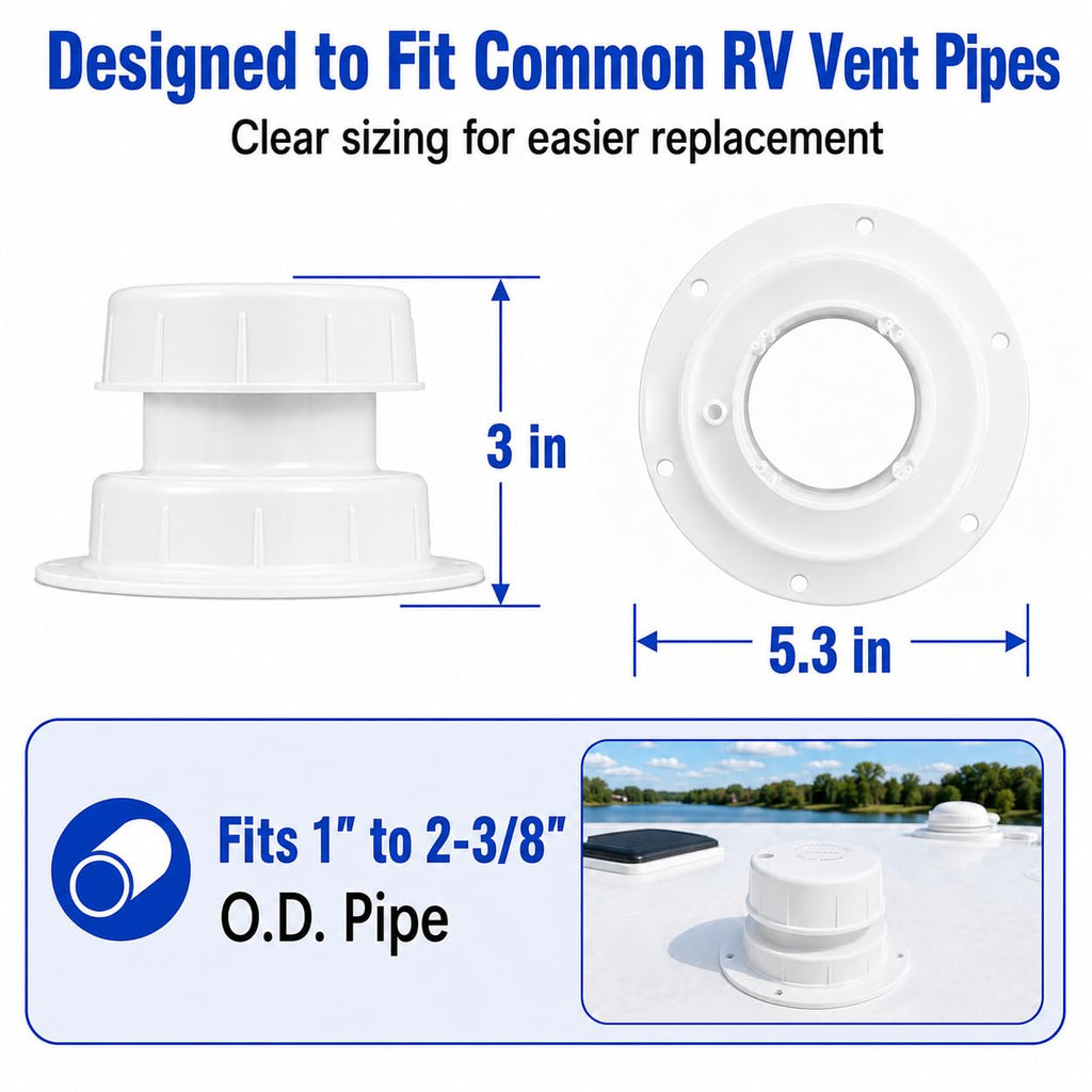 RV Plumbing Vent Caps 1 to 2 3/8" Pipe G205