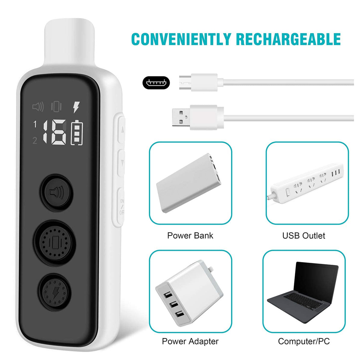 Waterproof Rechargeable Dog Training Collar with Remote Z388
