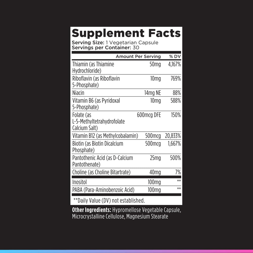 Vitamin B Complex Supplement 30 Capsules A5996