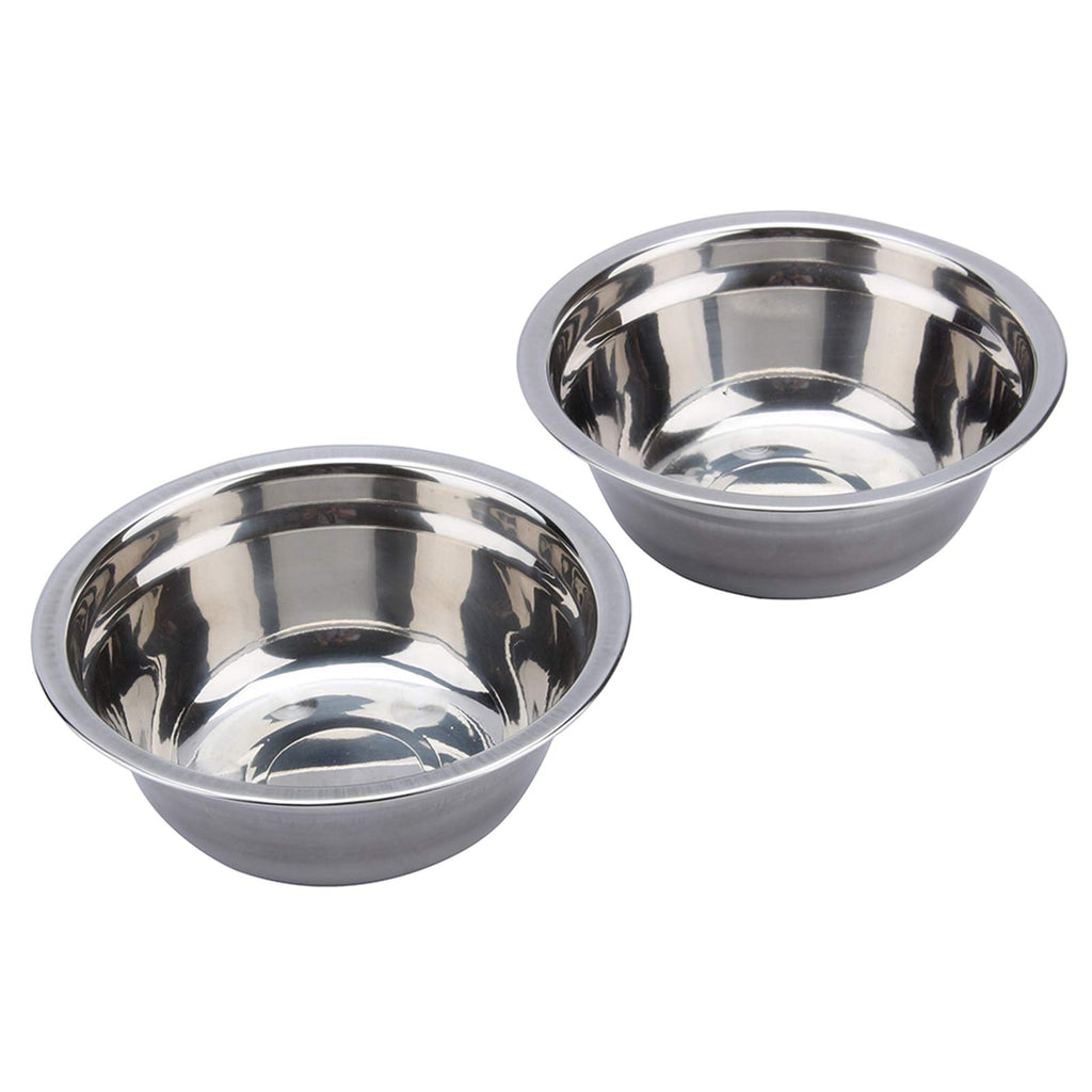 Double Stainless Steel Elevated Dog Bowls with Iron Stand P973168