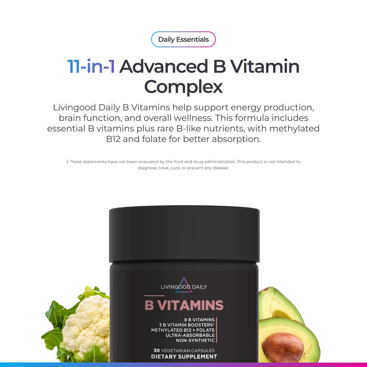Vitamin B Complex Supplement 30 Capsules A5996