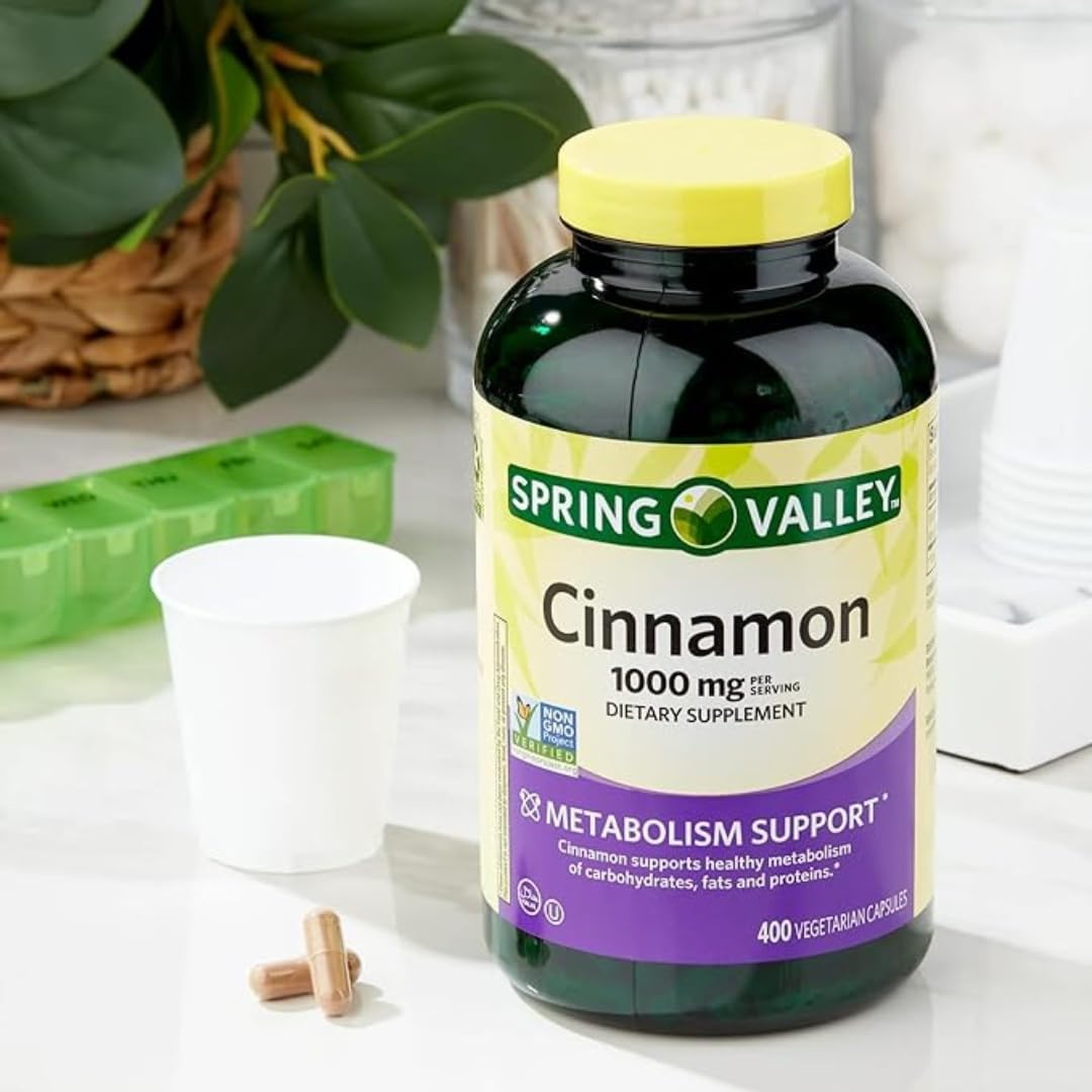Cinnamon 1000 mg 400 Vegetarian Capsules Dietary Supplement G859330
