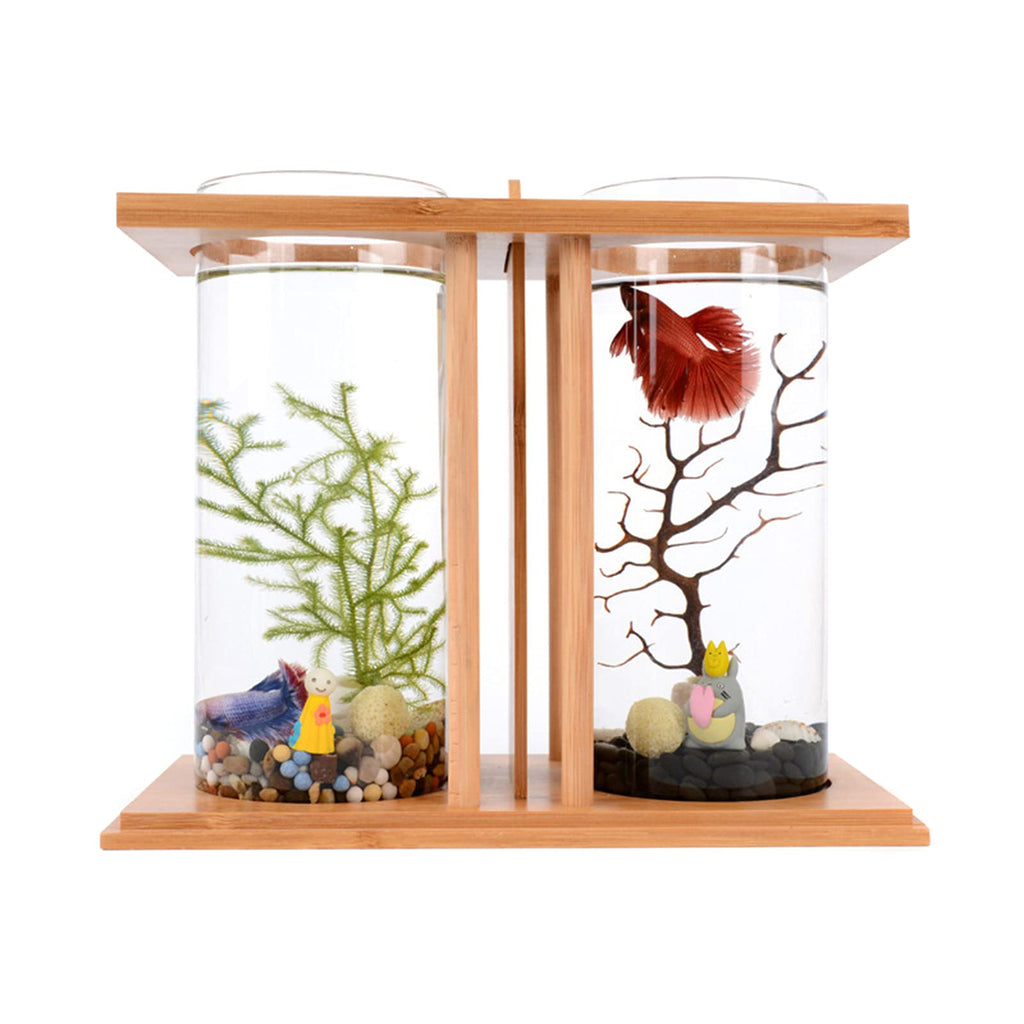 Bamboo Desktop Aquarium with LED Light K6681