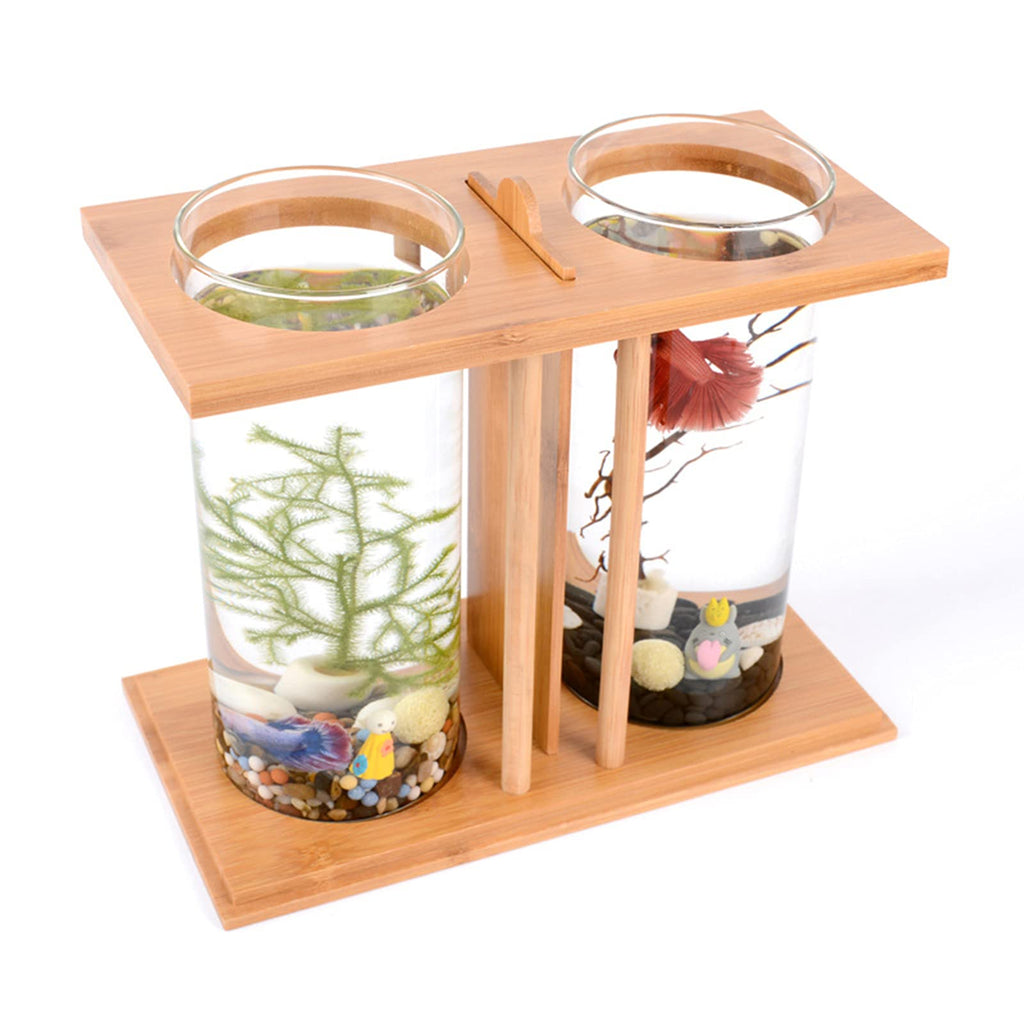 Bamboo Desktop Aquarium with LED Light K6681