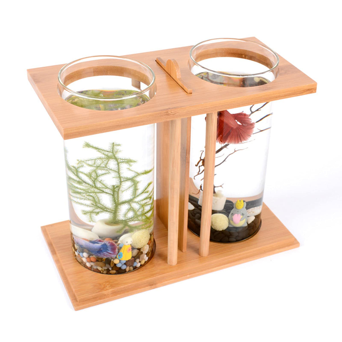 Bamboo Desktop Aquarium with LED Light K6681
