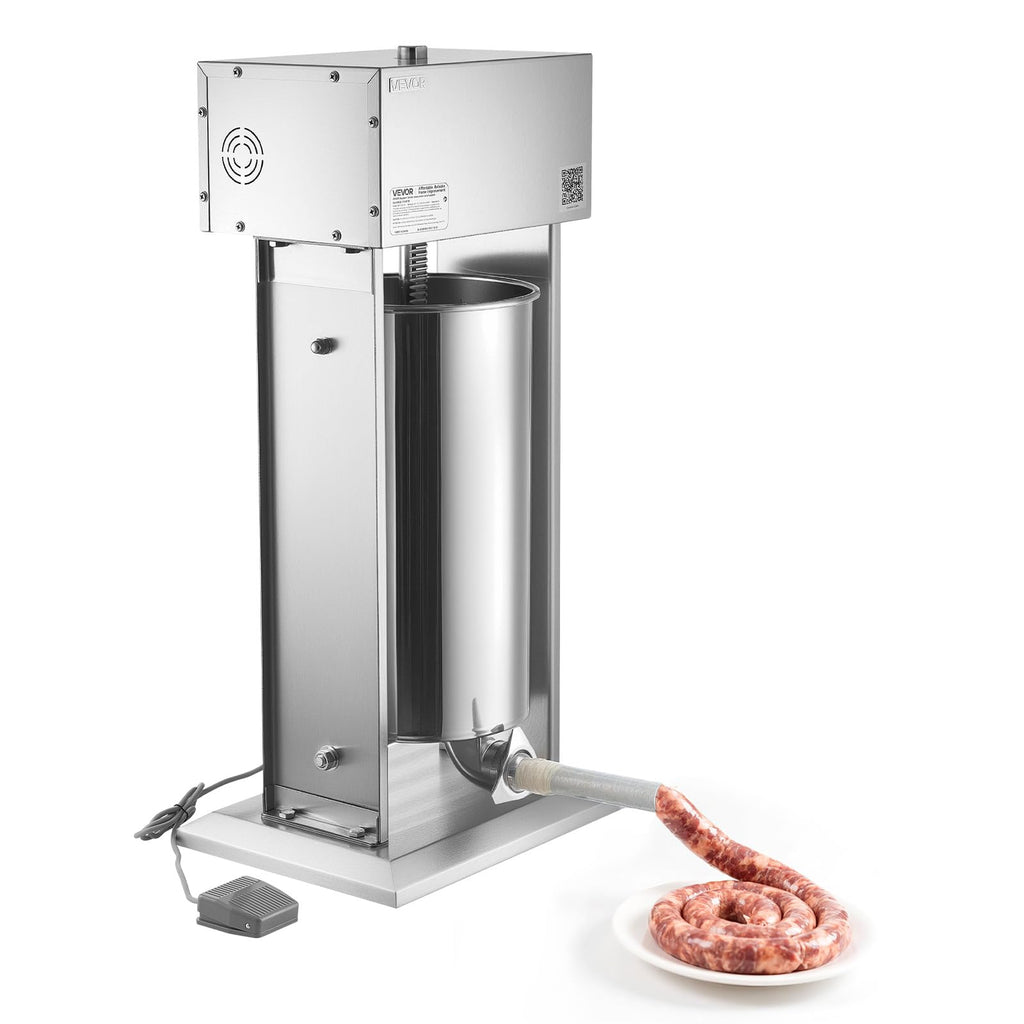 55 LBS Stainless Steel Electric Sausage Stuffer with 5 Stuffing Tubes P614240
