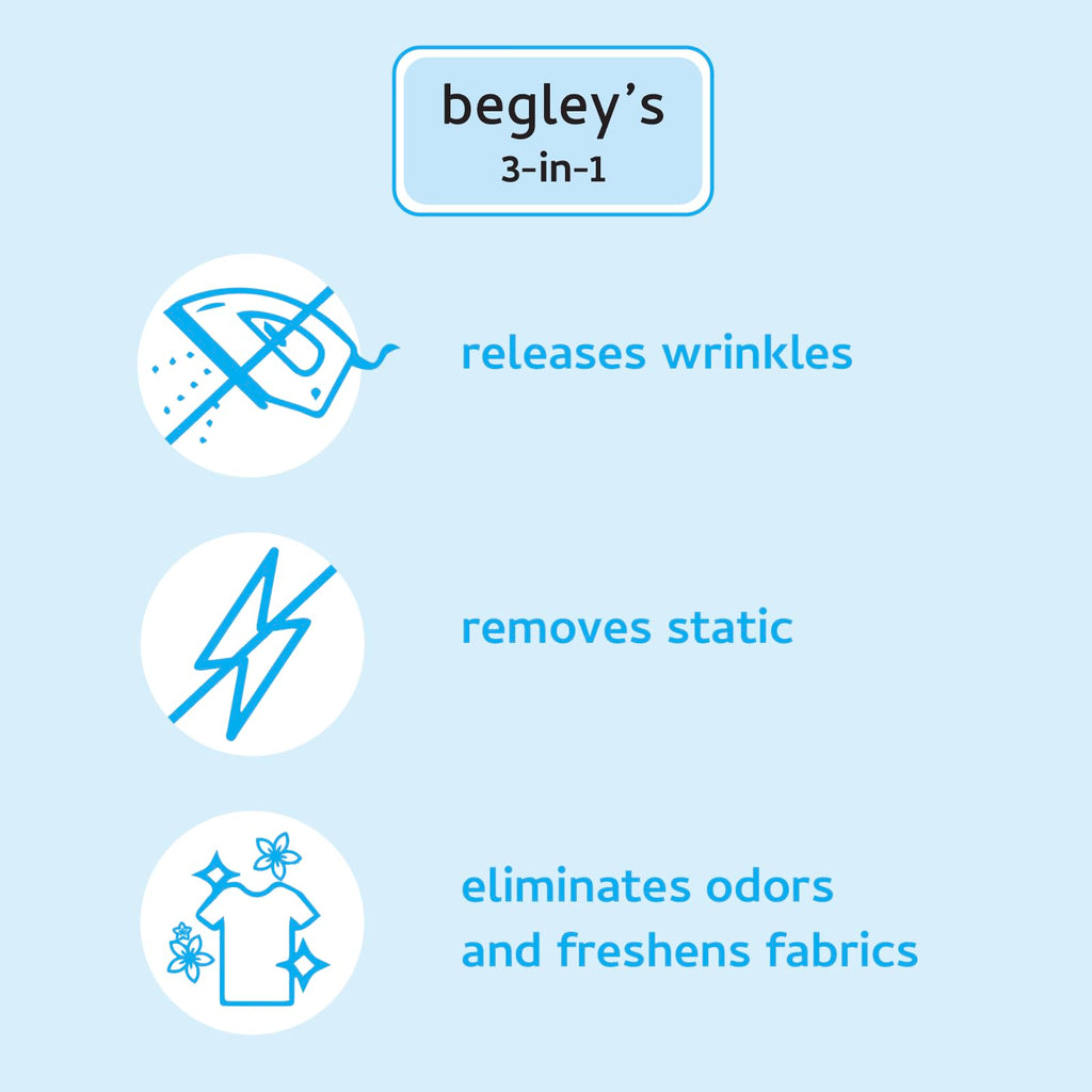 3-in-1 Wrinkle Remover, Static Cling Remover, Odor Eliminator and Fabric Refresher Spray, Fragrance-Free, 3 oz B73659