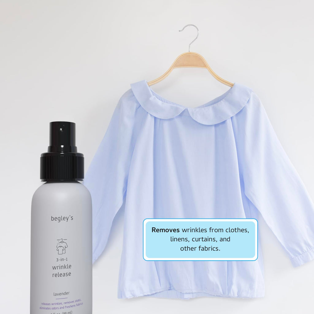 3-in-1 Wrinkle Remover, Static Cling Remover, Odor Eliminator and Fabric Refresher Spray, Fragrance-Free, 3 oz B73659