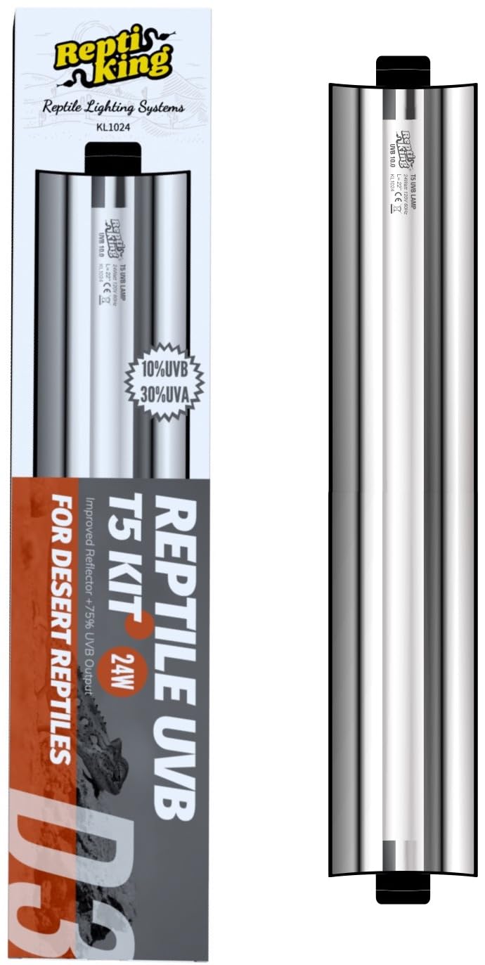 24W T5 10.0 UVB Reptile Light Fixture and Tube Kit E664