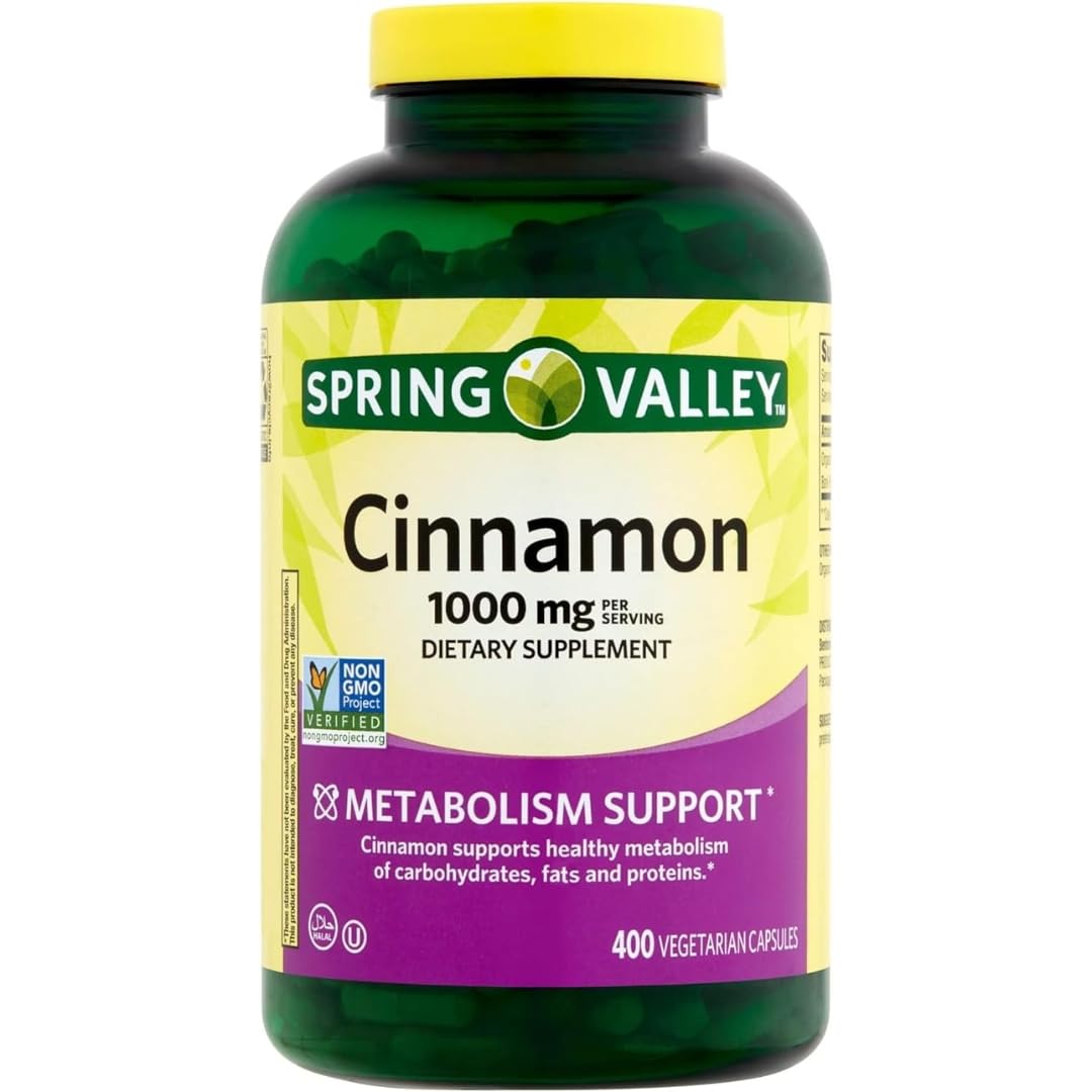 Cinnamon 1000 mg 400 Vegetarian Capsules Dietary Supplement G859330
