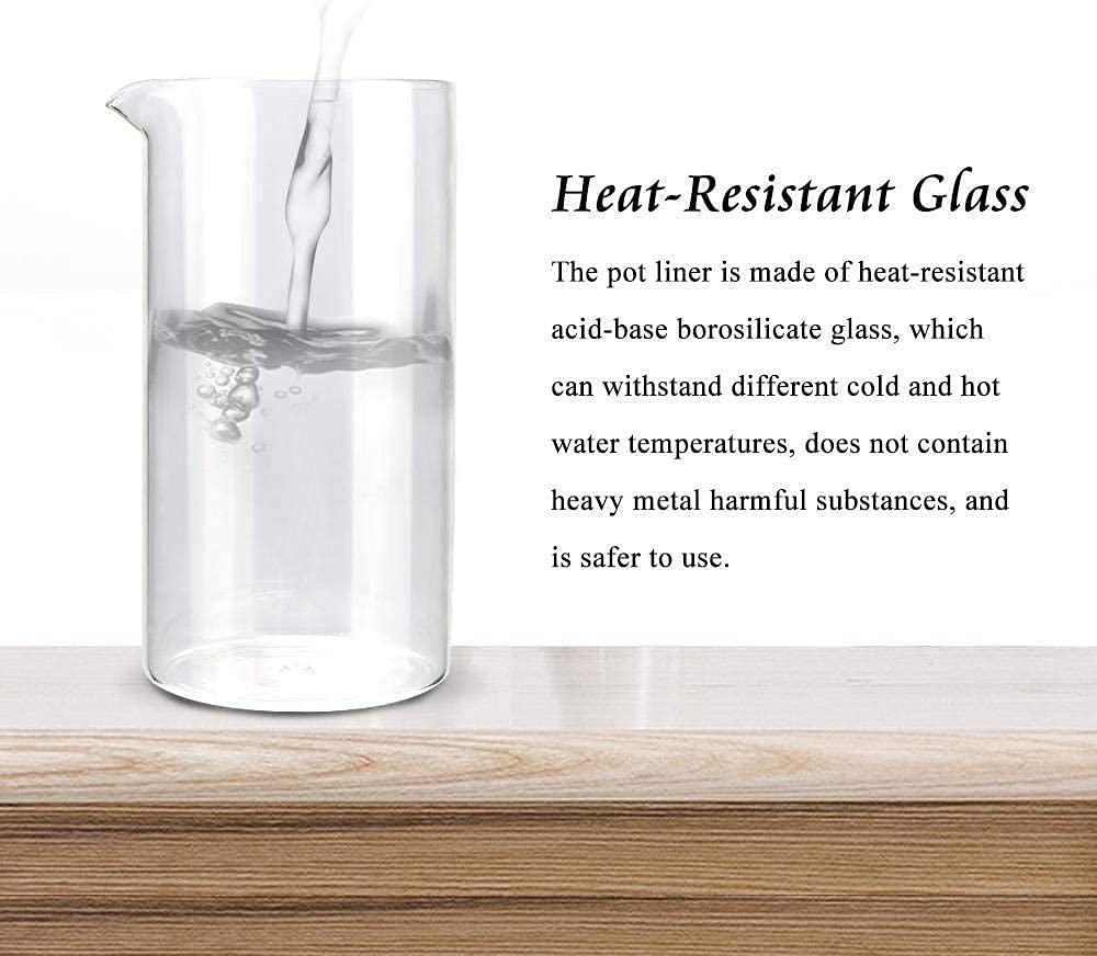 304 Stainless Steel Borosilicate Glass Coffee Maker 34oz M951429