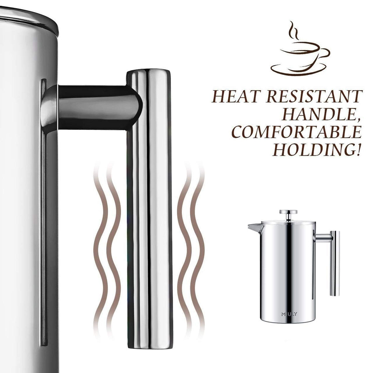 Small 12oz Stainless Steel Insulated French Press Q362