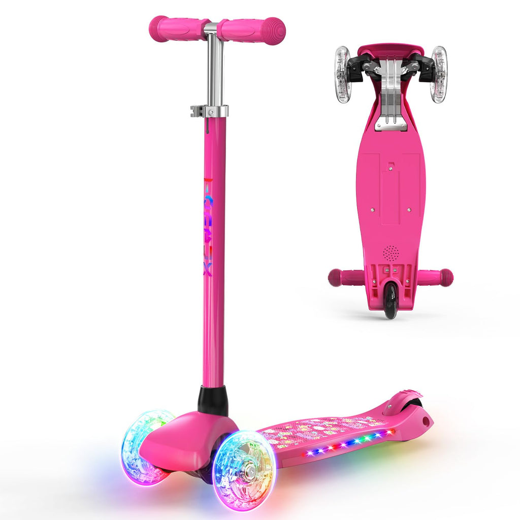 3-Wheel Kids Scooter with Light-Up Deck and Wheels Z894
