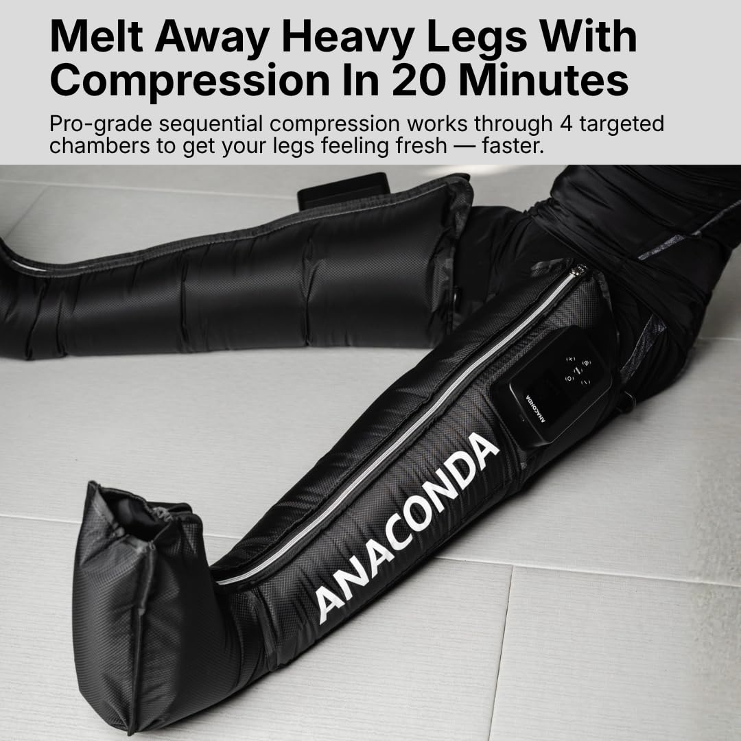 Wireless Leg Compression Boots with 4 Sequential Zones, 3 Modes, 4-Hour Battery D27606