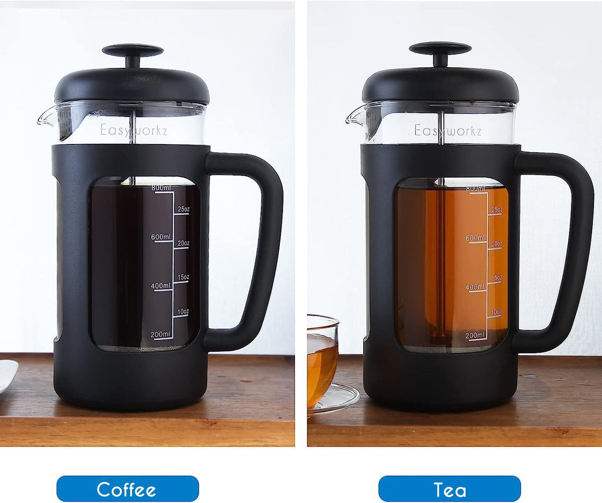 34 oz Stainless Steel French Press and Creamer Sugar Bowl Set U48905