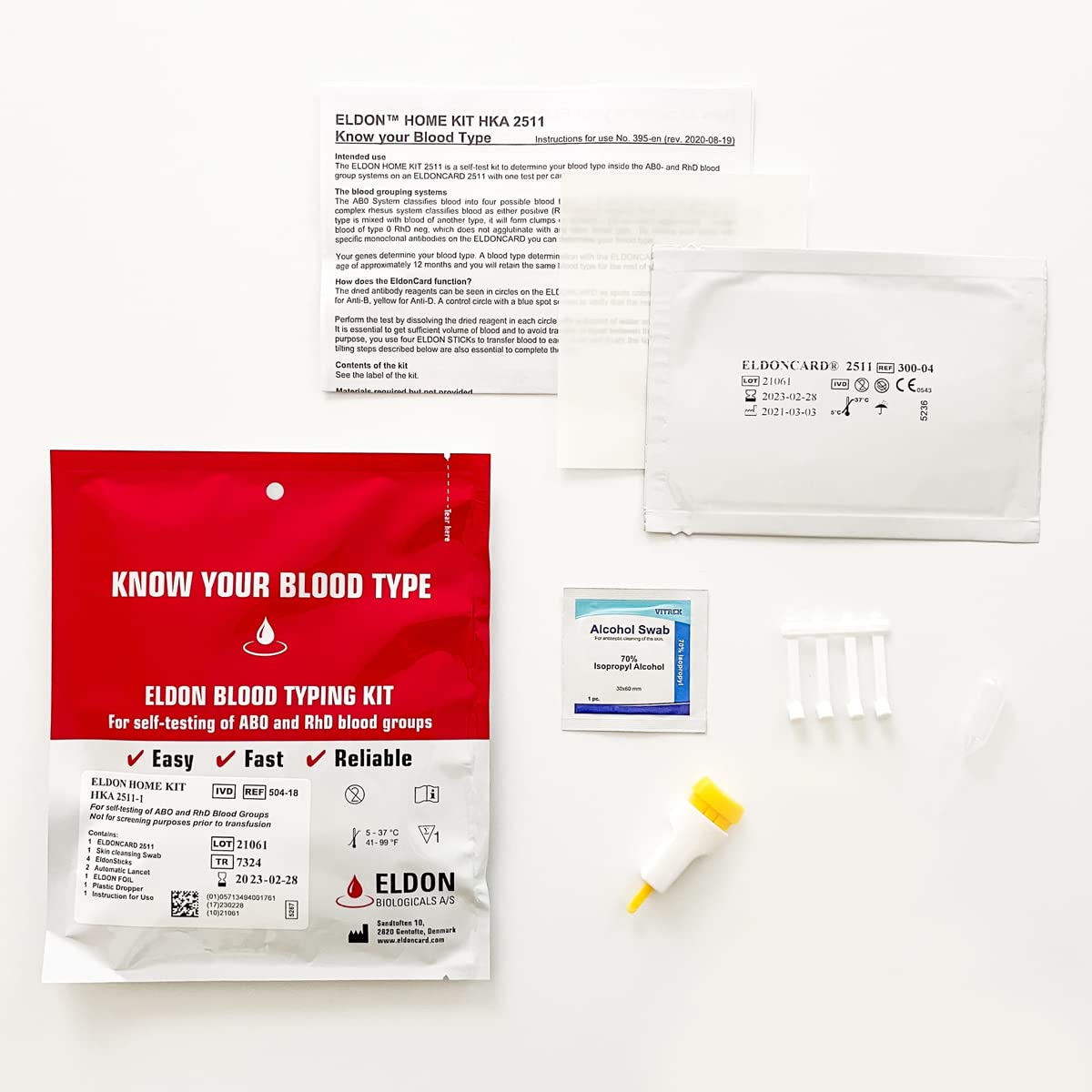 Home Blood Typing Kit Single E825816