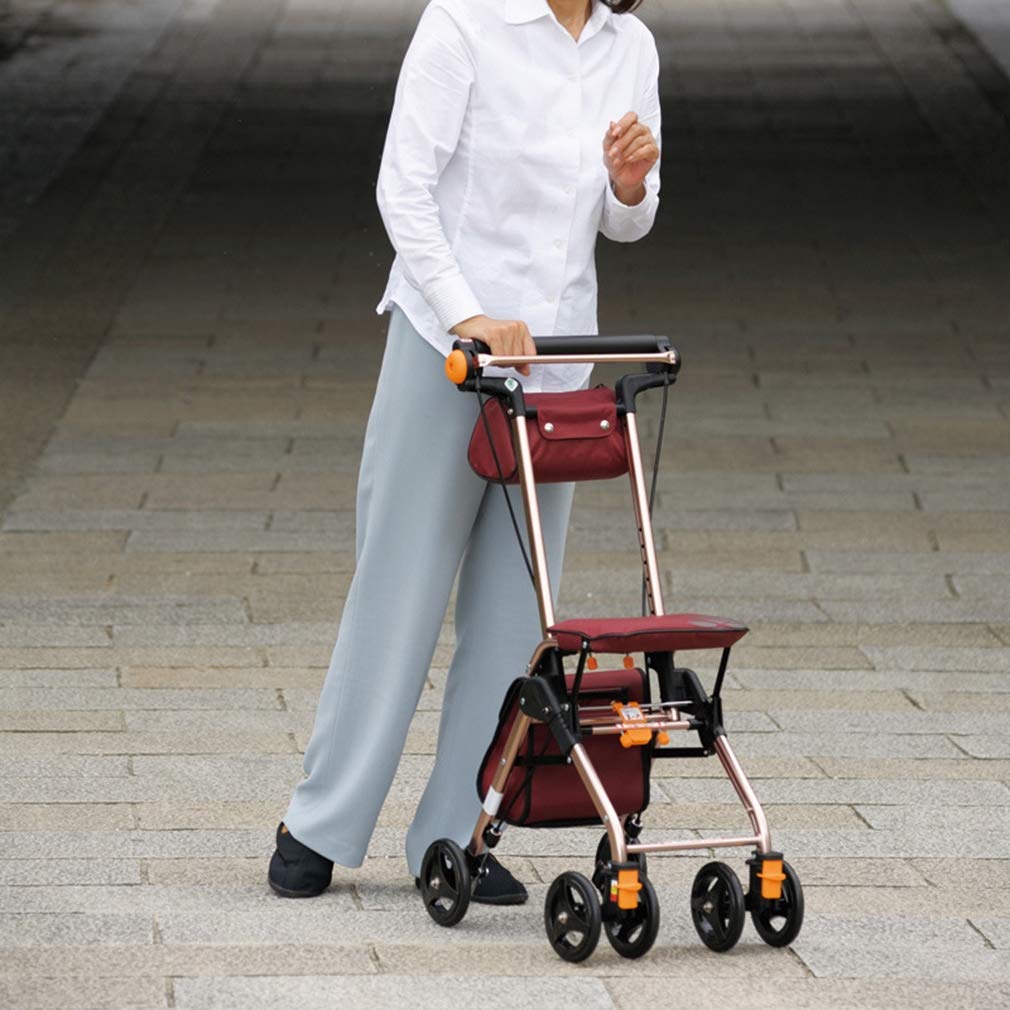 4 Wheels Foldable Rollator Walker with Seat J7041