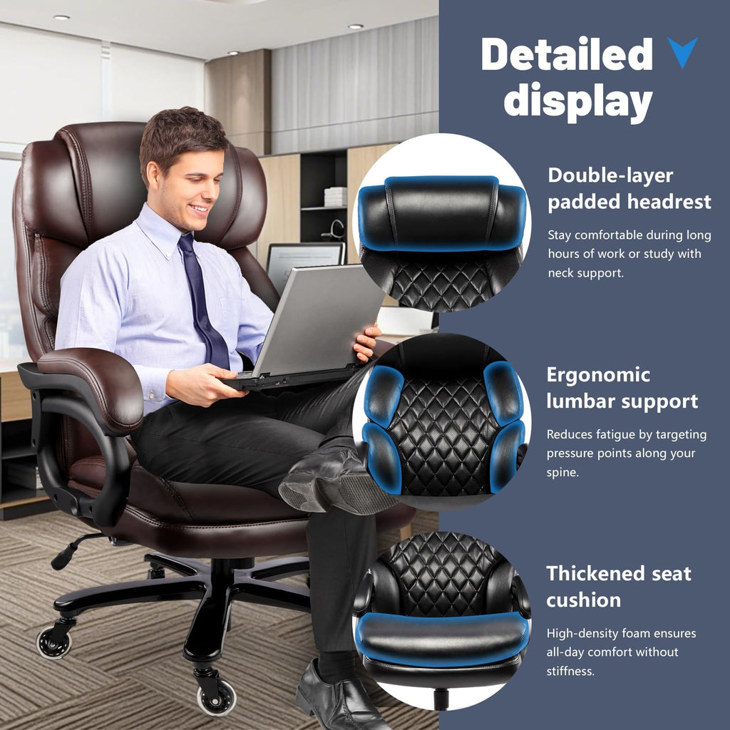 Big and Tall Heavy Duty Executive Office Chair with High Back O498
