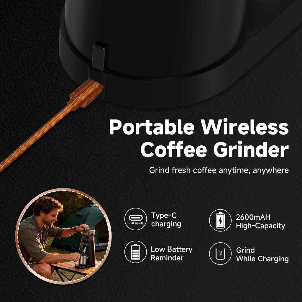 Cordless Burr Coffee Grinder with 60 Settings B4245