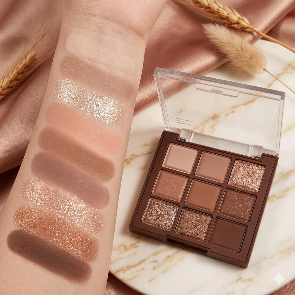9 Colors Matte Shimmer Glitter Eyeshadow Palette I4371