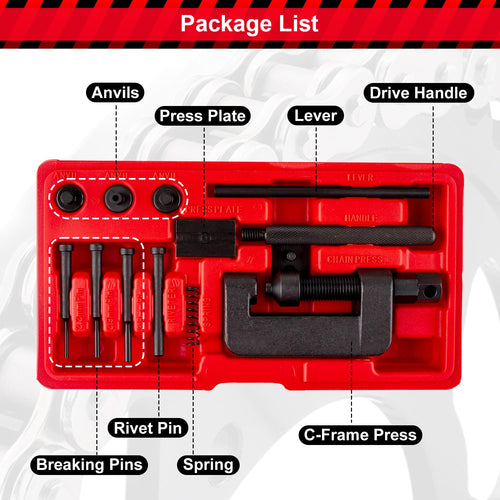 13 Pcs Motorcycle Chain Breaker Tool Kit Y870302