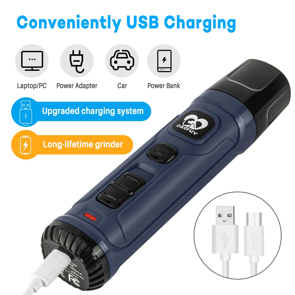 Dog Nail Grinder with 2 LED Light 2-Speed Electric Pet Nail Trimmer Z26087
