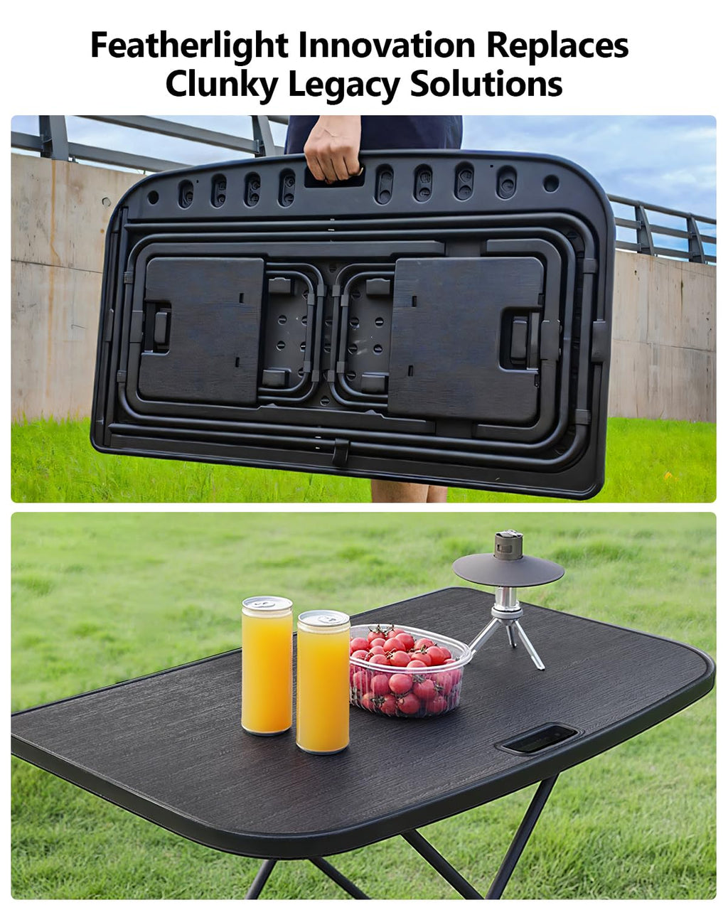 Portable Folding Camping Table with 2 Pack Chair U342