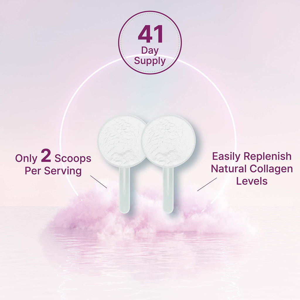 Multi Collagen Protein Powder, 1Lb Type I II III V X Peptides with Biotin Vitamin C & Hyaluronic Acid, Unflavored R60794