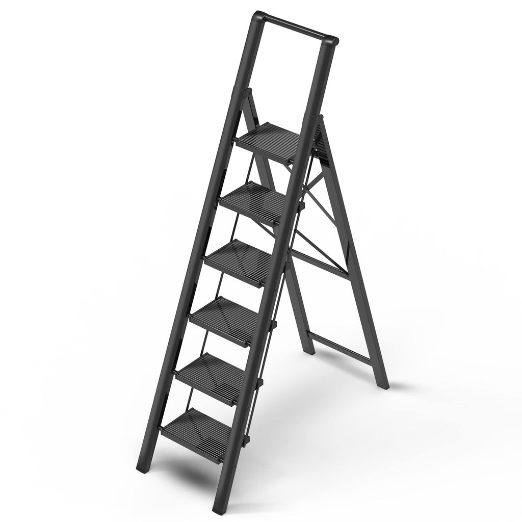 Black Foldable 6 Step Ladder A602