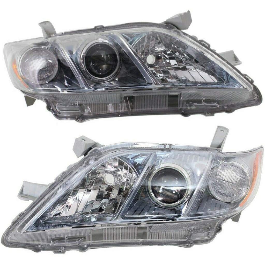 Toyota Camry Headlight 2007 2008 2009 Pair Driver and Passenger Side DOT Certified w/Bulbs Z2933