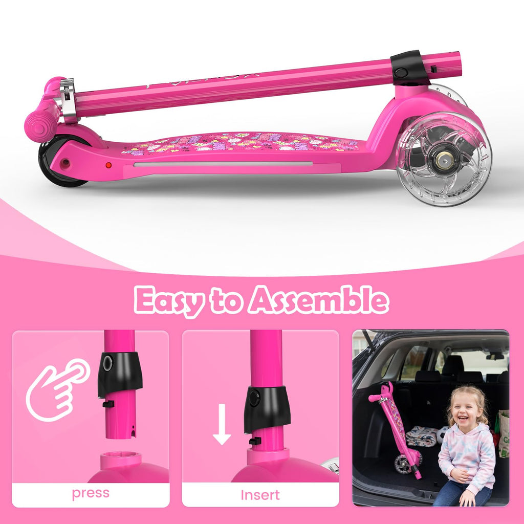 3-Wheel Kids Scooter with Light-Up Deck and Wheels Z894