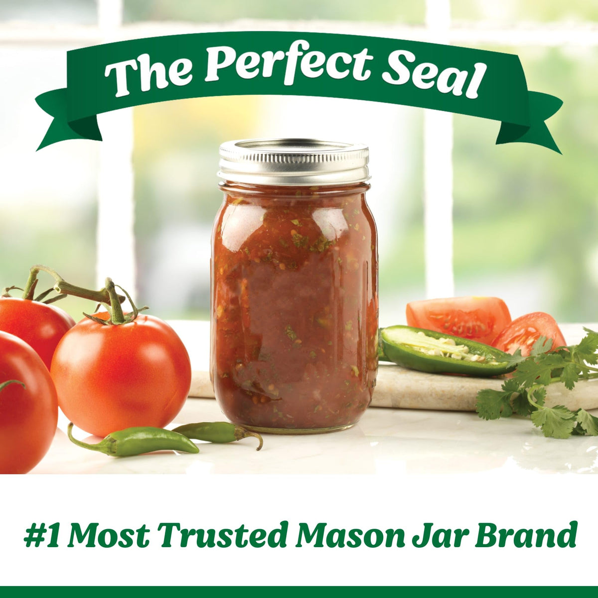 Regular Mouth Pint Glass Mason Jars, 16oz, 8-Count H857