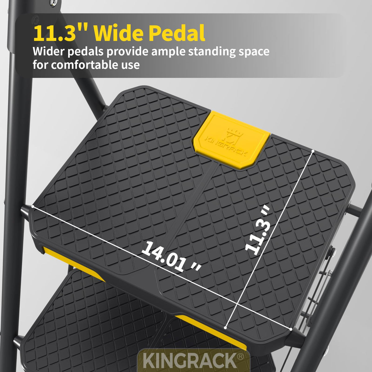 4 Step Steel Step Stool with Safe-Lock, Black Y67712