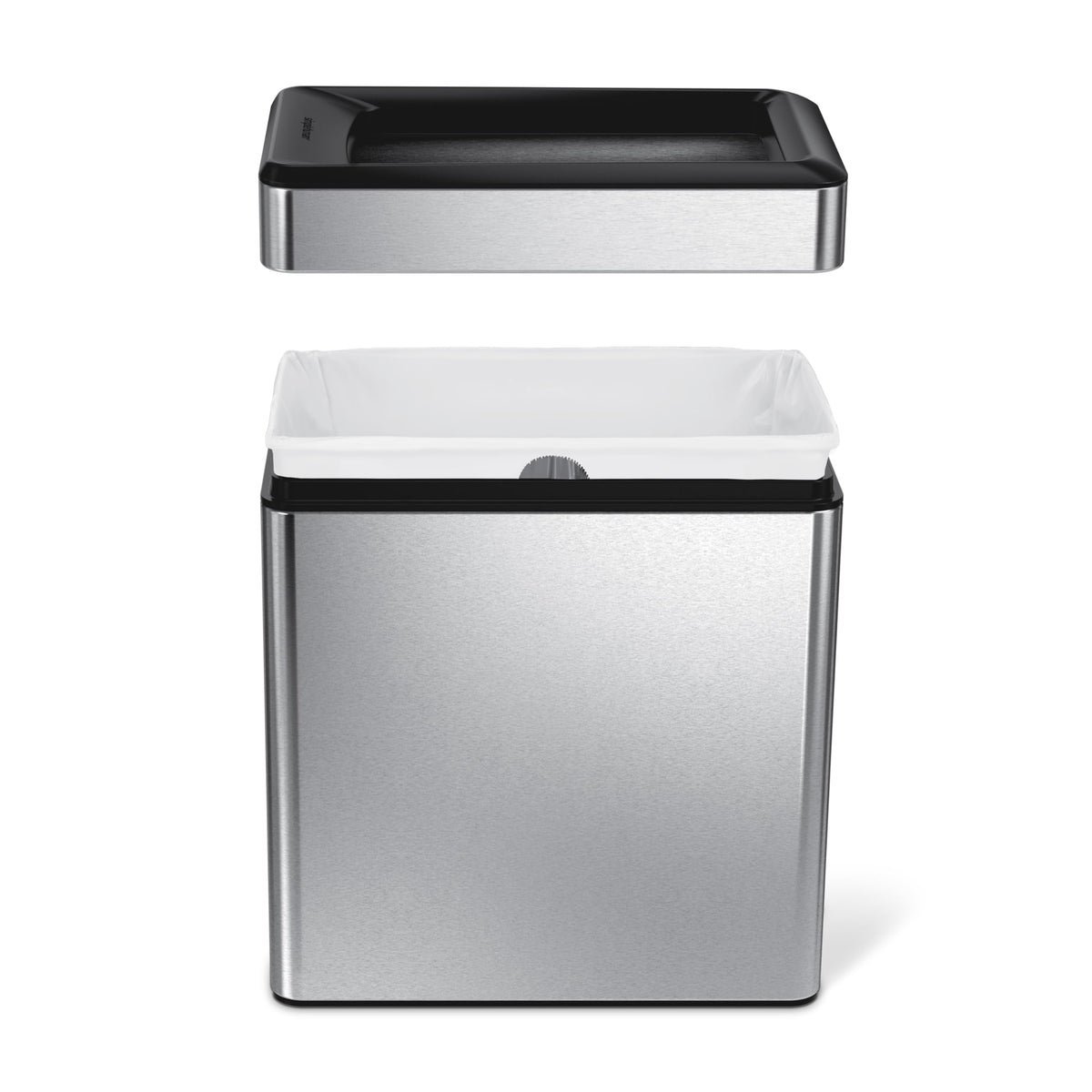 10L Stainless Steel Slim Open Trash Can C736164