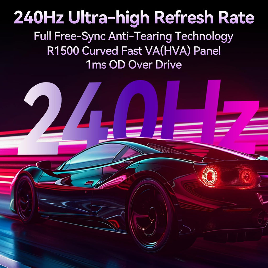 27" Curved QHD 240Hz Fast-VA 1ms Gaming Monitor R984