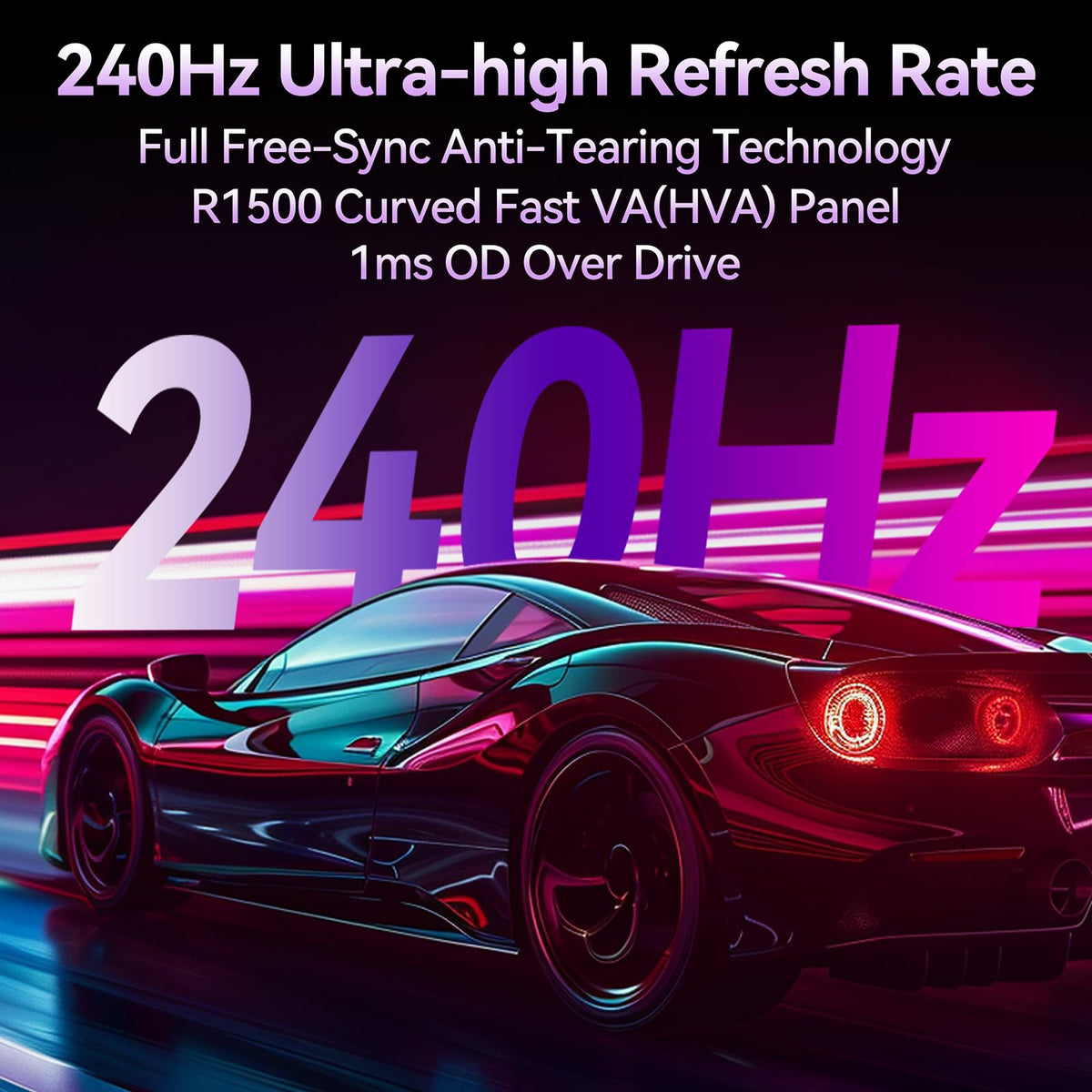 27" Curved QHD 240Hz Fast-VA 1ms Gaming Monitor R984