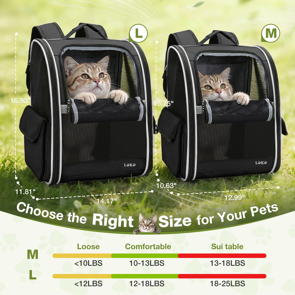 Dog Carrier Backpack for Small Medium Dogs Cats up to 18 lbs, Breathable Pet Backpack Carrier with 3 Entrances V37566