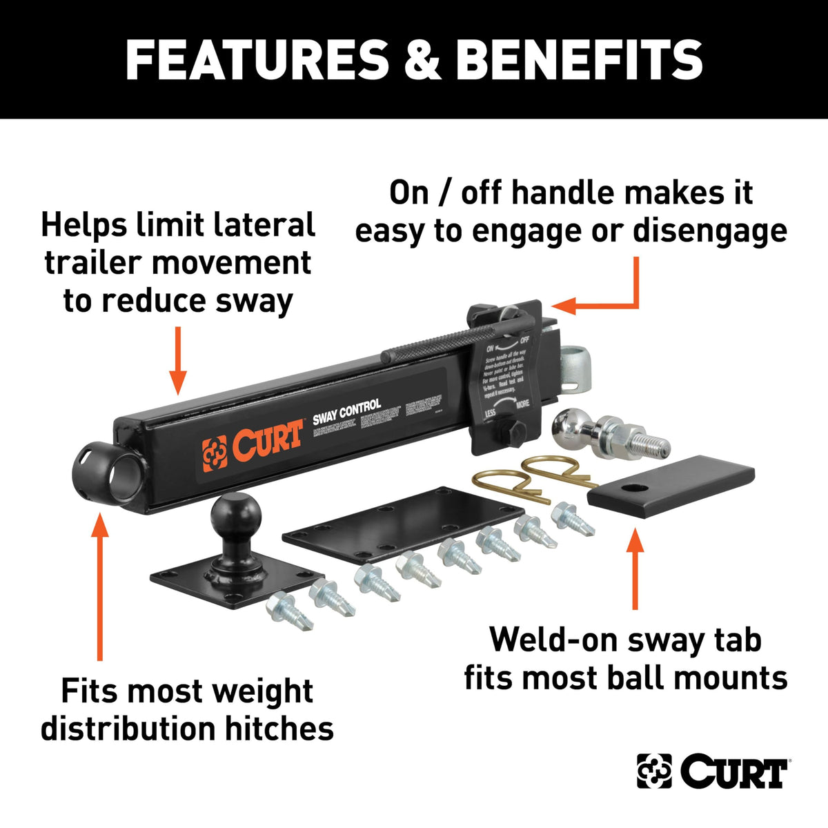 Trailer Sway Control Kit for Weight Distribution Hitches E267129