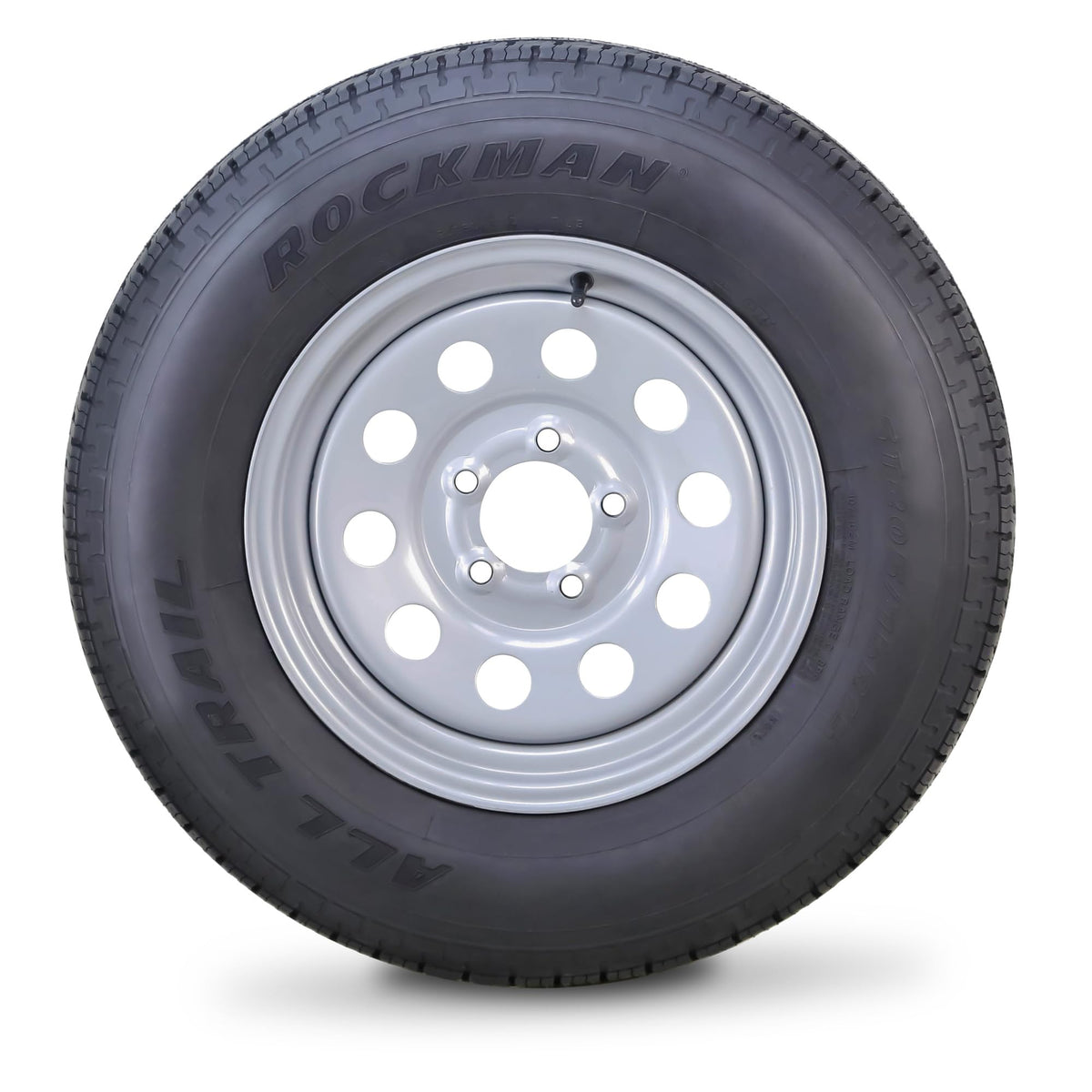 Trailer Tire Wheel ST205/75R15 8-Ply Silver Mod Rim M852137